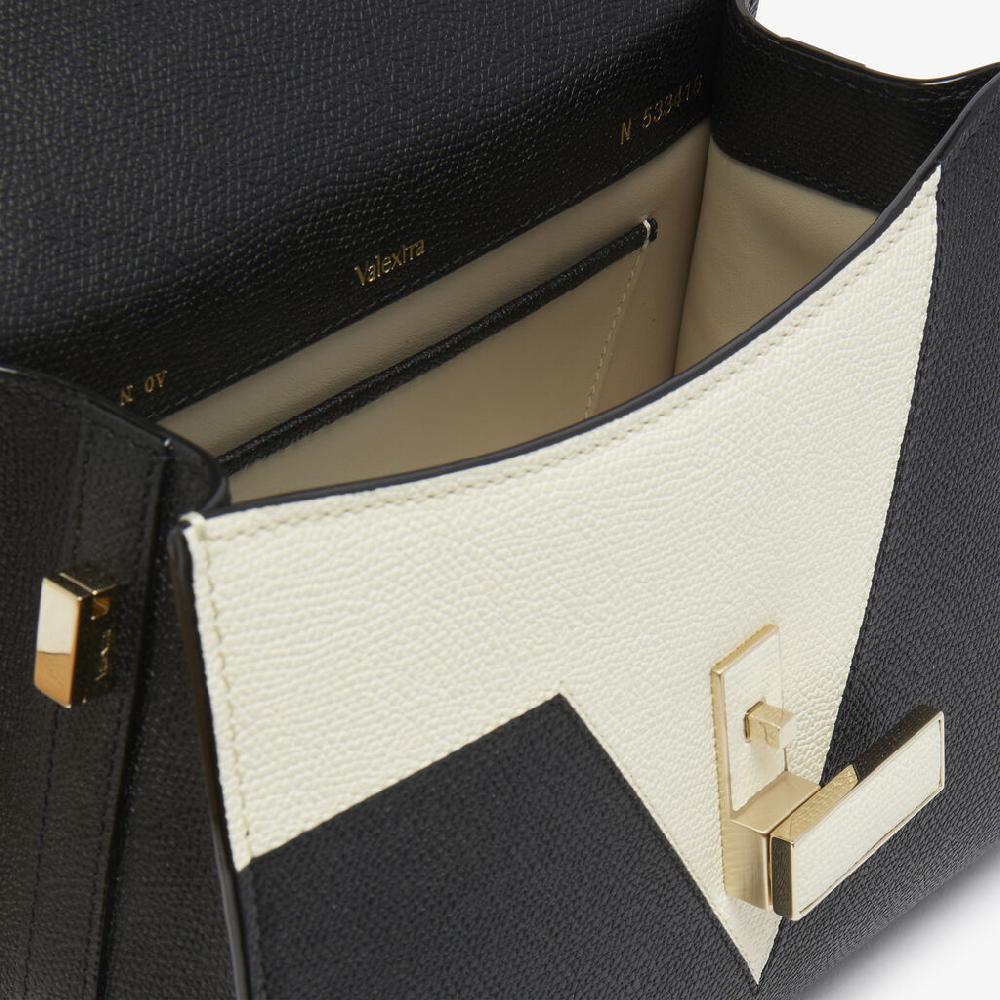 Valextra Borsetta a mano Mini Nera con intarsi geometrici | Valextra Iside Hotsell