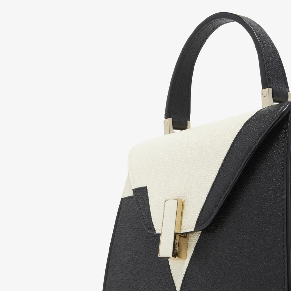 Valextra Borsetta a mano Mini Nera con intarsi geometrici | Valextra Iside Hotsell