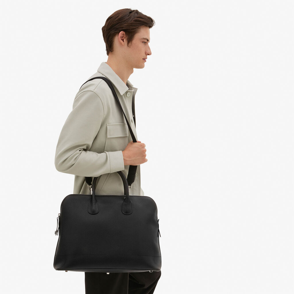 Valextra Borsa tote da ufficio in Pelle Nera con zip | Valextra My Logo Vendita