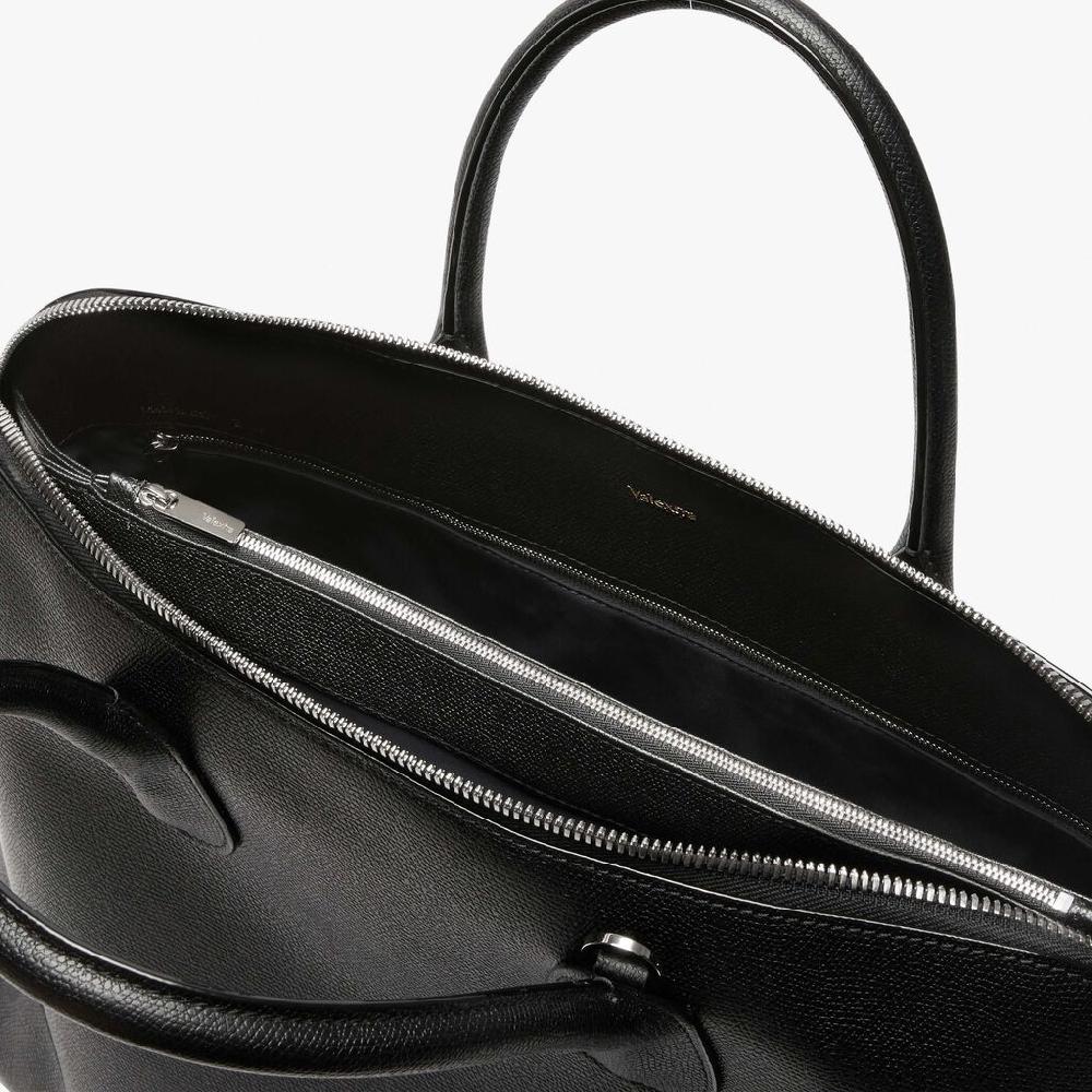 Valextra Borsa tote da ufficio in Pelle Nera con zip | Valextra My Logo Vendita