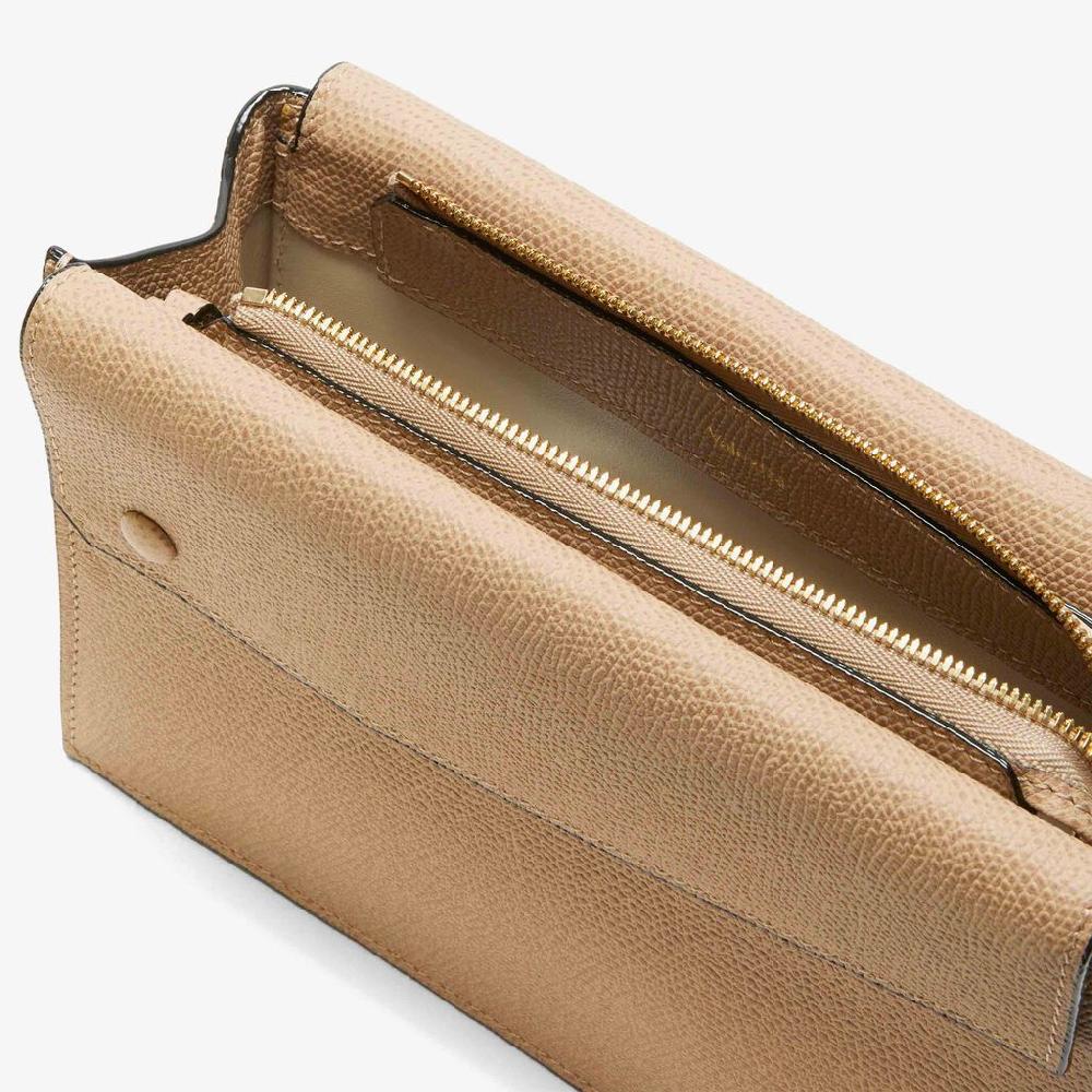 Valextra Borsetta a tracolla piccola in Pelle Beige | Valextra Pocket Pezzi Unici