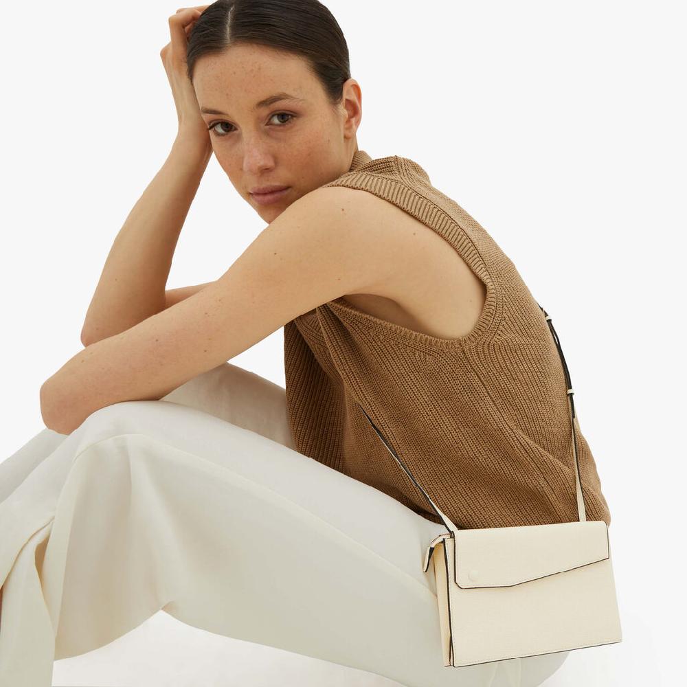 Valextra Borsetta piccola Mini in Pelle Bianca | Valextra Pocket Soddisfazione Garantita