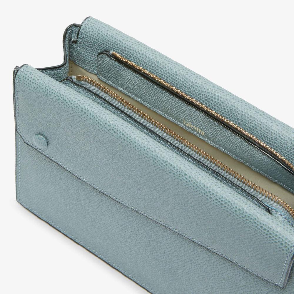 Valextra Borsetta piccola Mini in Pelle Blu | Valextra Pocket Qualità Garantita