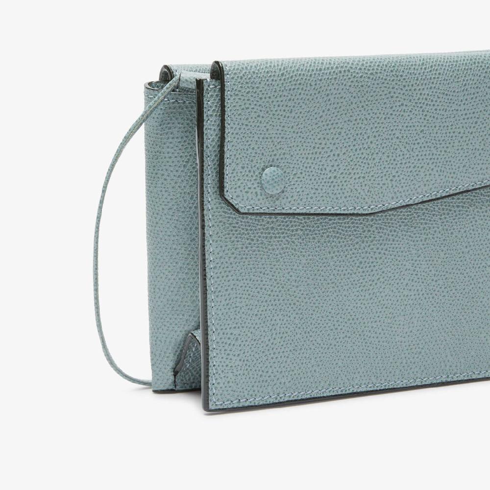 Valextra Borsetta piccola Mini in Pelle Blu | Valextra Pocket Qualità Garantita