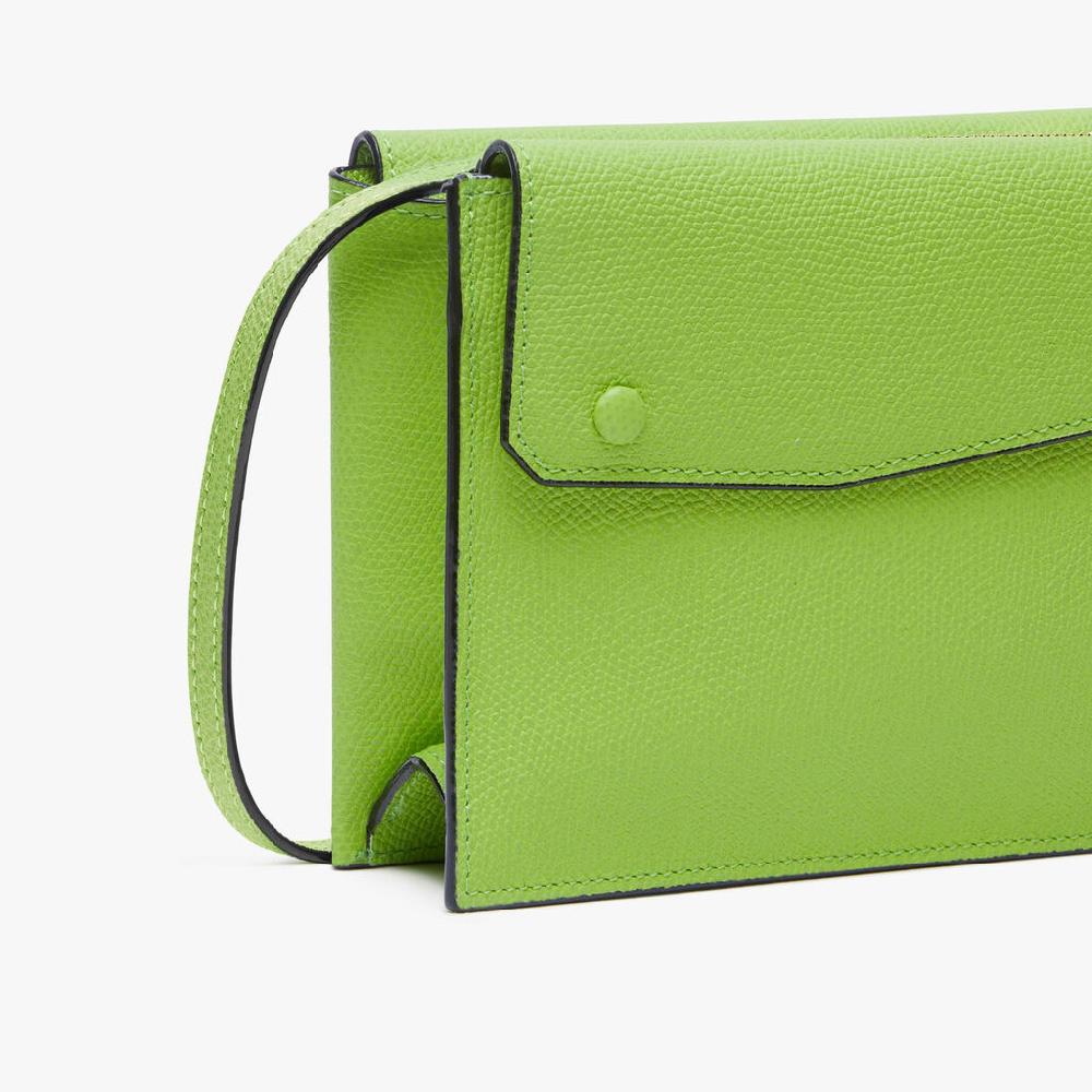 Valextra Borsa a tracolla da Donna in Pelle Verde | Valextra Pocket Negozi Online