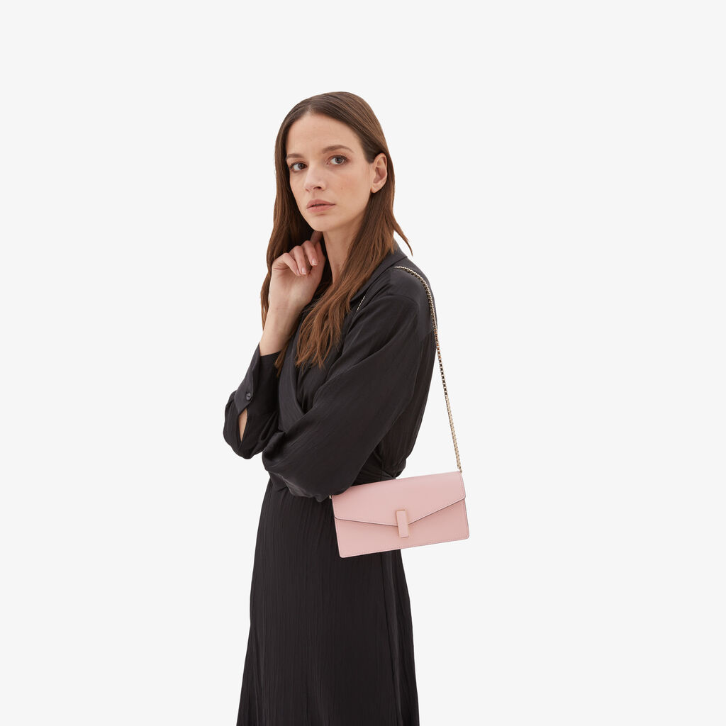 Valextra Borsetta clutch compatta in Pelle Rosa | Valextra Iside Shopping Online