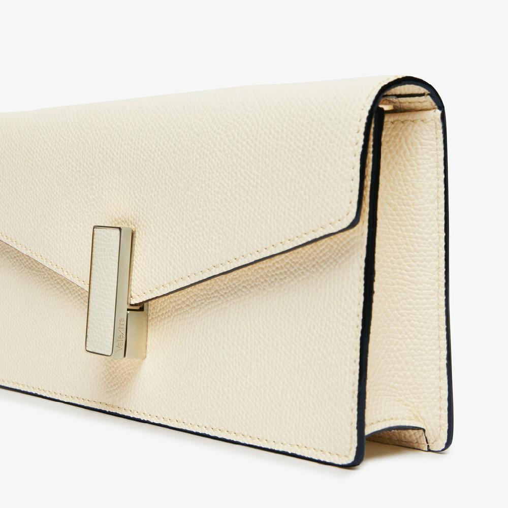Valextra Pochette in Pelle Bianca con tracolla | Valextra Iside Affare Del Giorno