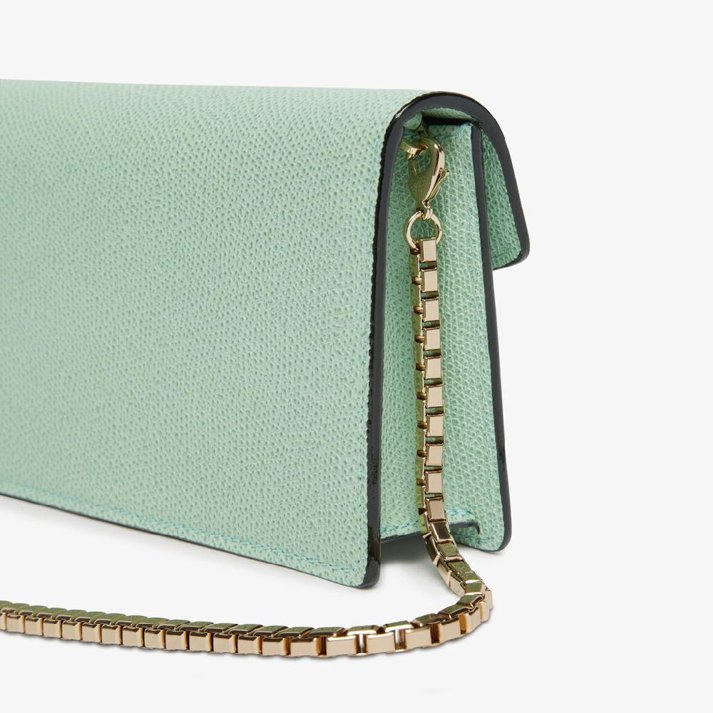 Valextra Borsetta clutch in Pelle con tracolla dorata | Valextra Iside Prezzo Ridotto