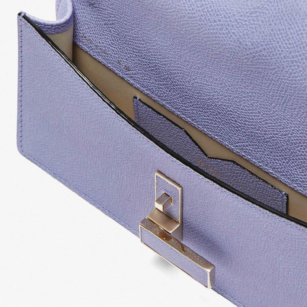 Valextra Pochette minimal da Donna in Pelle Lilla | Valextra Iside Sottocosto