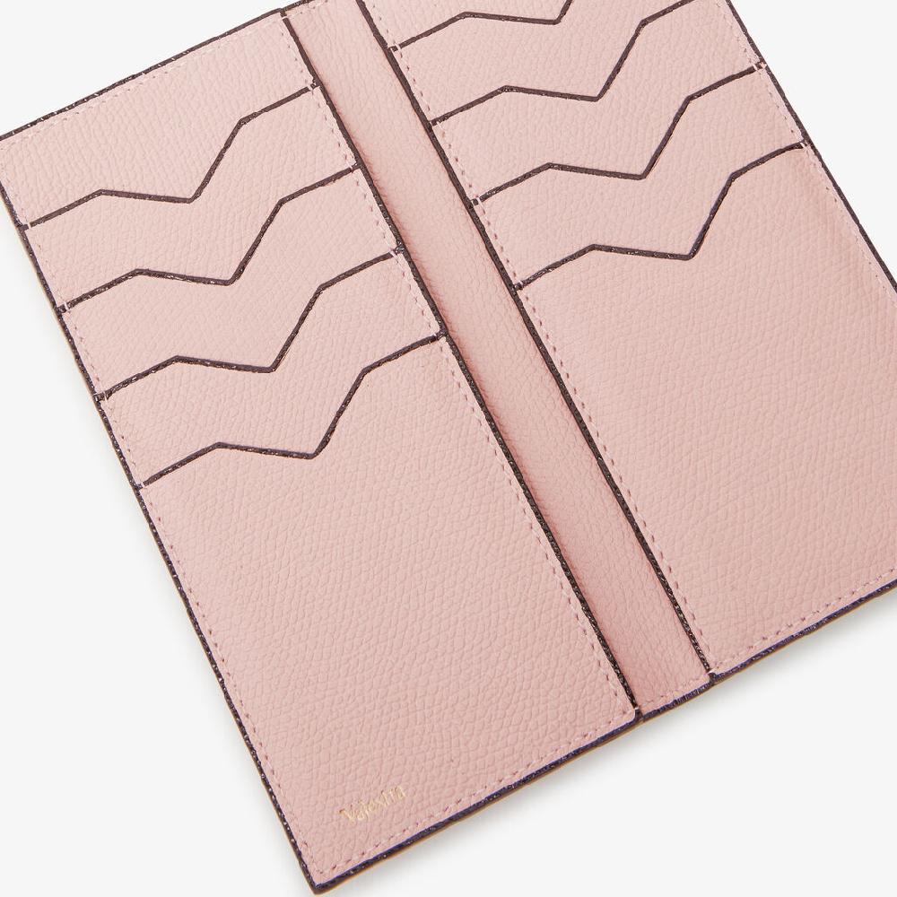 Valextra Portafoglio versatile grande in Pelle Rosa | Valextra Brera Novità