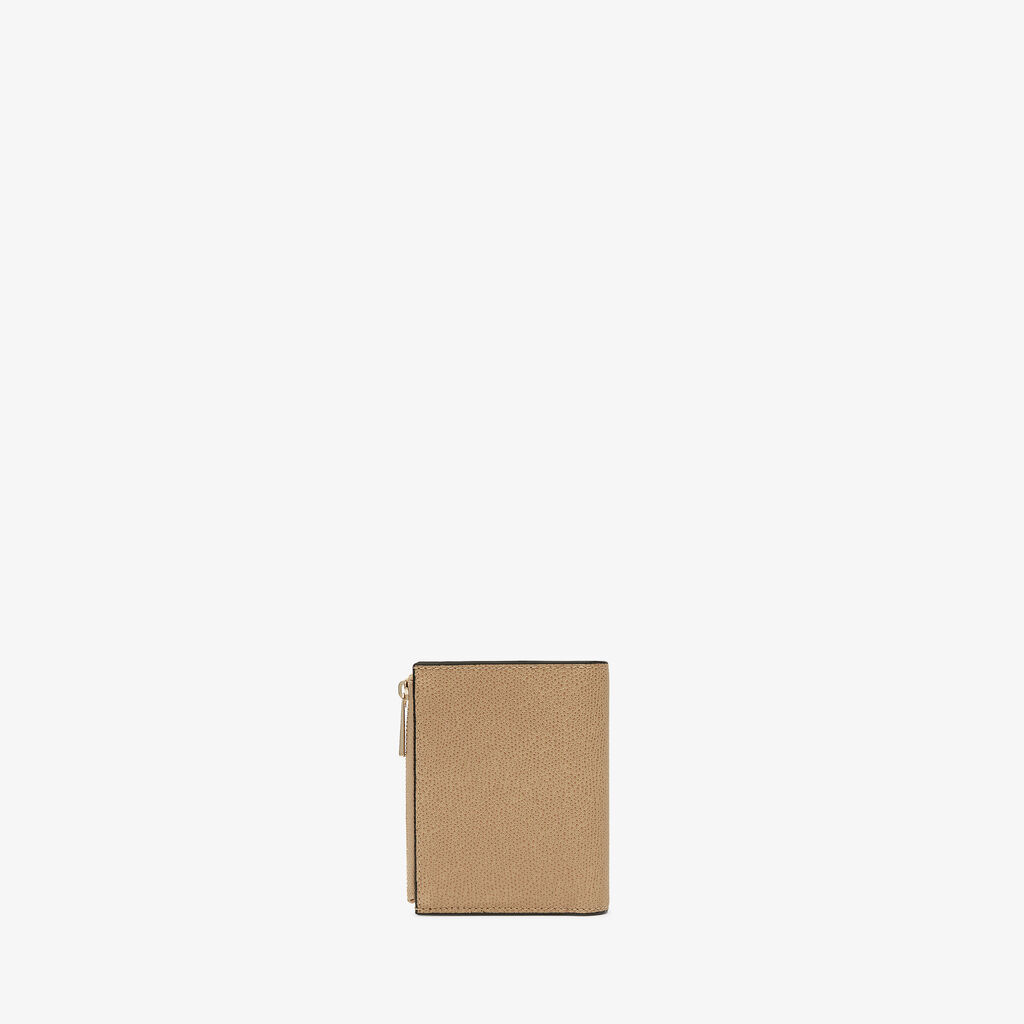 Valextra Portafoglio bifold con bottone di Lusso in Pelle Beige | Valextra Online
