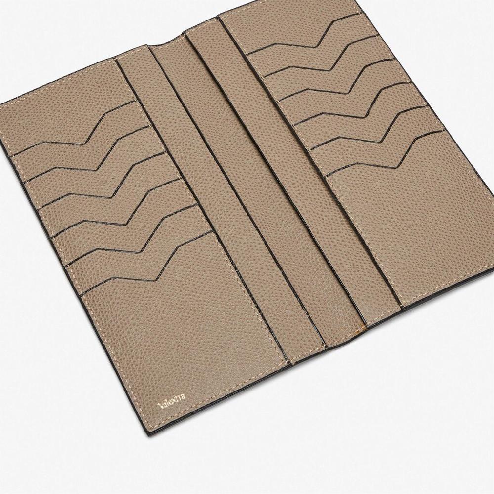 Valextra Portafoglio verticale bifold in Pelle Marrone Tortora | Valextra Saldi