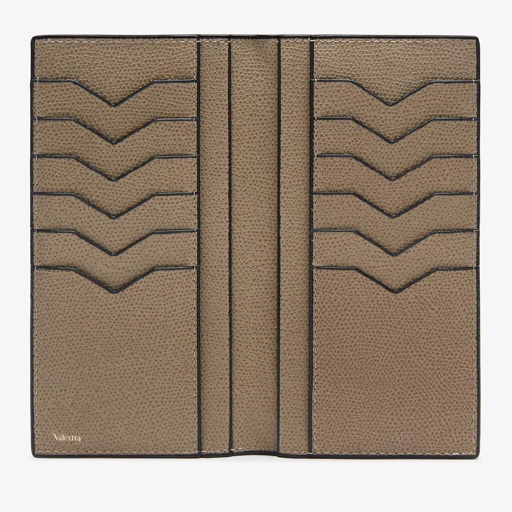 Valextra Portafoglio verticale bifold in Pelle Marrone Tortora | Valextra Saldi