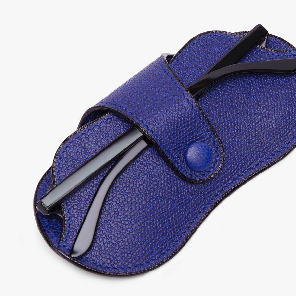 Valextra Custodia occhiali morbida in Pelle Blu | Valextra Vendite Flash