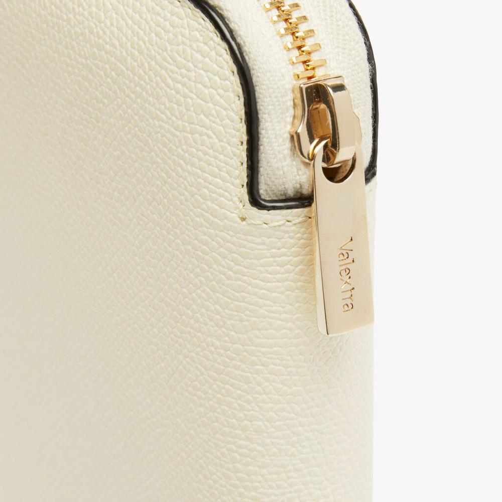 Valextra Portafoglio da Donna di Lusso in Pelle Bianca | Valextra Zip Around 2025