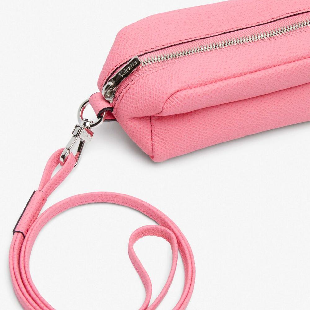 Valextra Micro beauty-case/Micro bag in Pelle Rosa | Valextra Italy