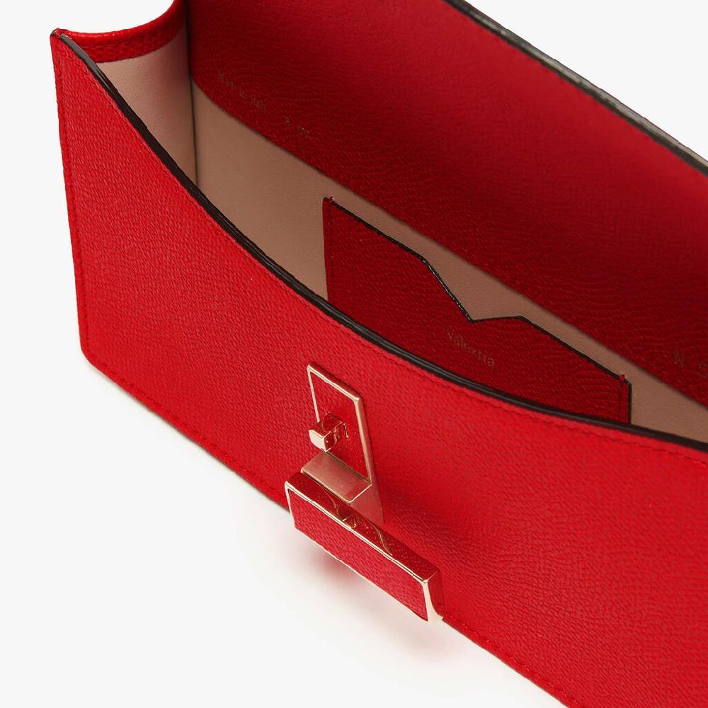Valextra Pochette semplice e compatta in Pelle Rossa | Valextra Iside Italia