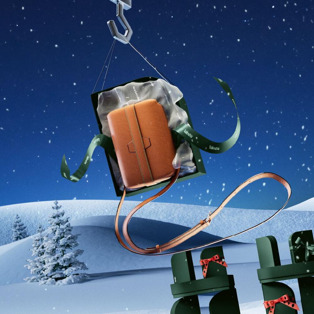 Valextra Borsa a mano Mini in Pelle Marrone | Valextra Tric Trac 2025