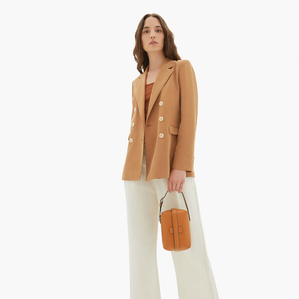 Valextra Borsa a mano Mini in Pelle Marrone | Valextra Tric Trac 2025