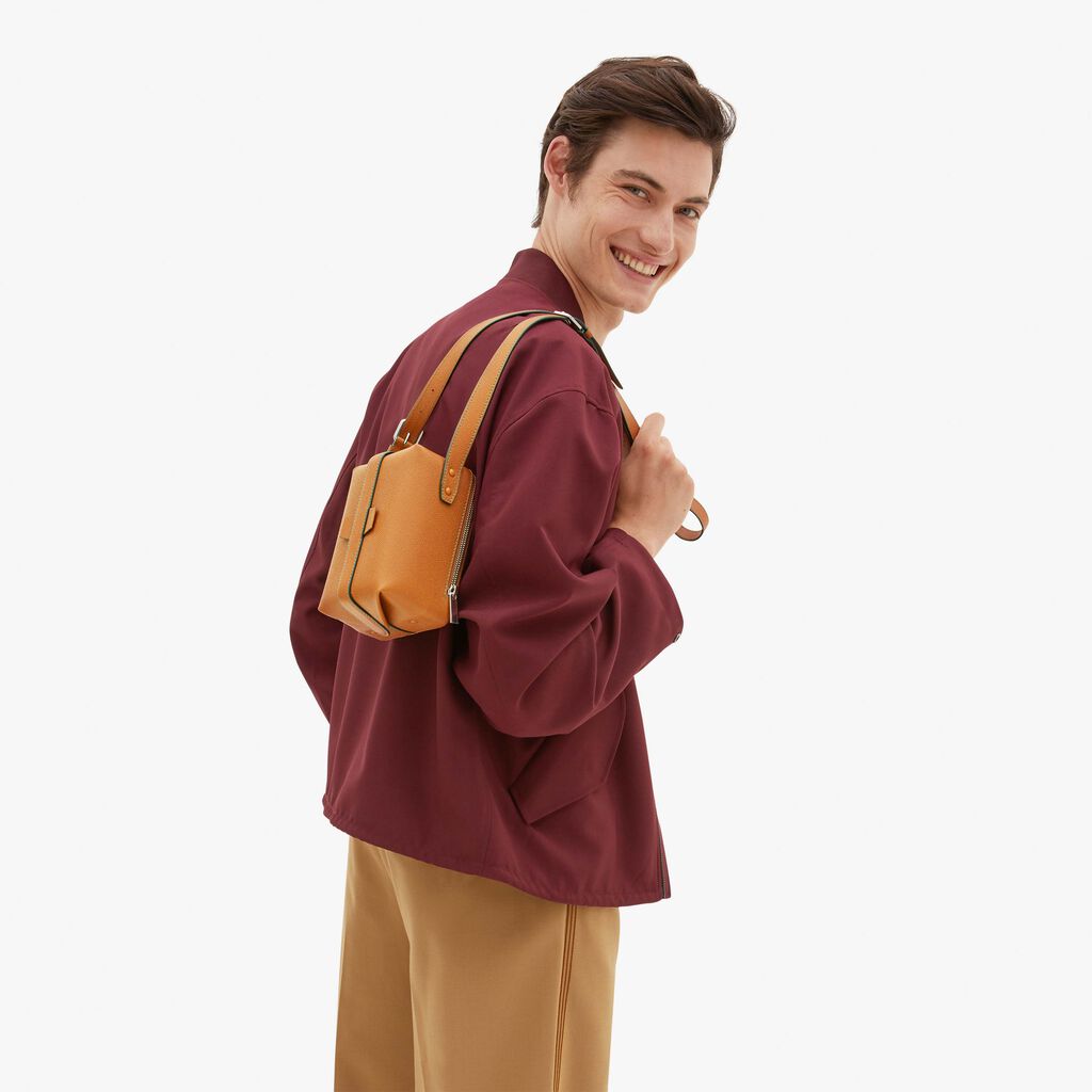 Valextra Borsa a mano Mini in Pelle Marrone | Valextra Tric Trac 2025
