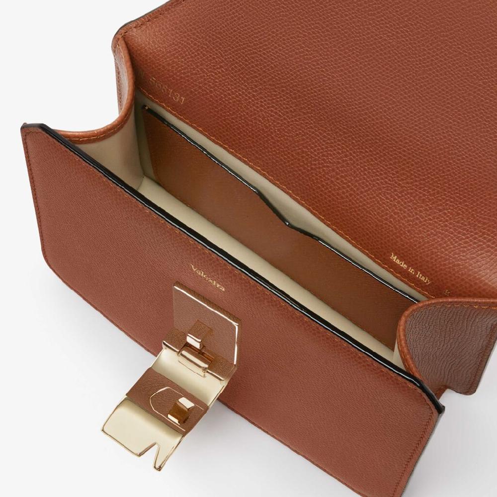Valextra Borsa a tracolla da Donna in Pelle Marrone di Lusso | Valextra Pezzi Unici