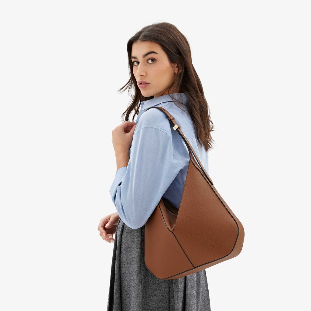 Valextra Borsa hobo da Donna di Lusso in pelle Marrone | Valextra Vivi Qualità Garantita