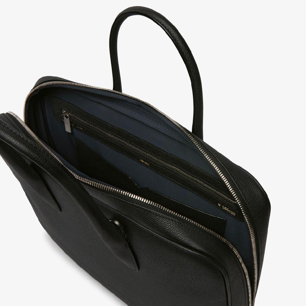 Valextra Laptop bag da Uomo in Pelle Nera di Lusso | Valextra My Logo Affare Del Giorno