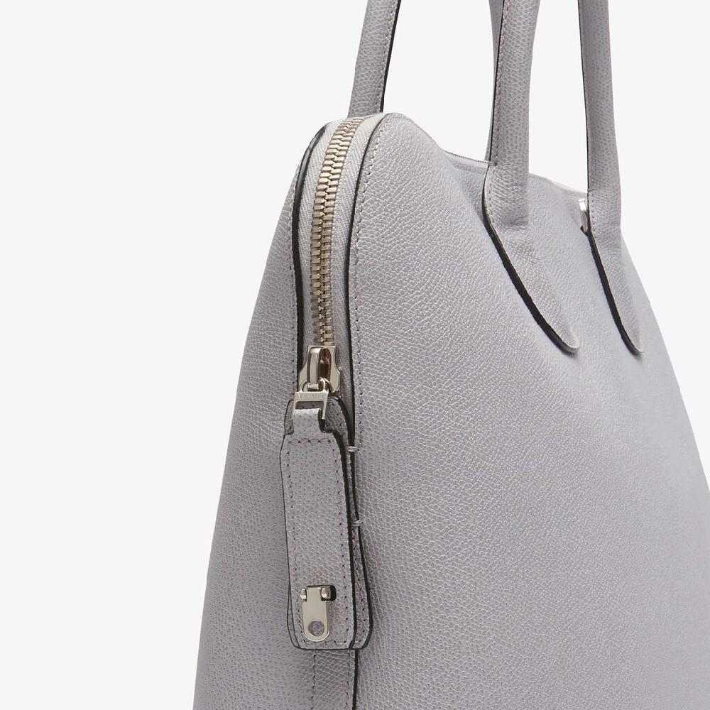 Valextra Borsa tote da Uomo in Pelle Grigia Sasso | Valextra My Logo Sottocosto