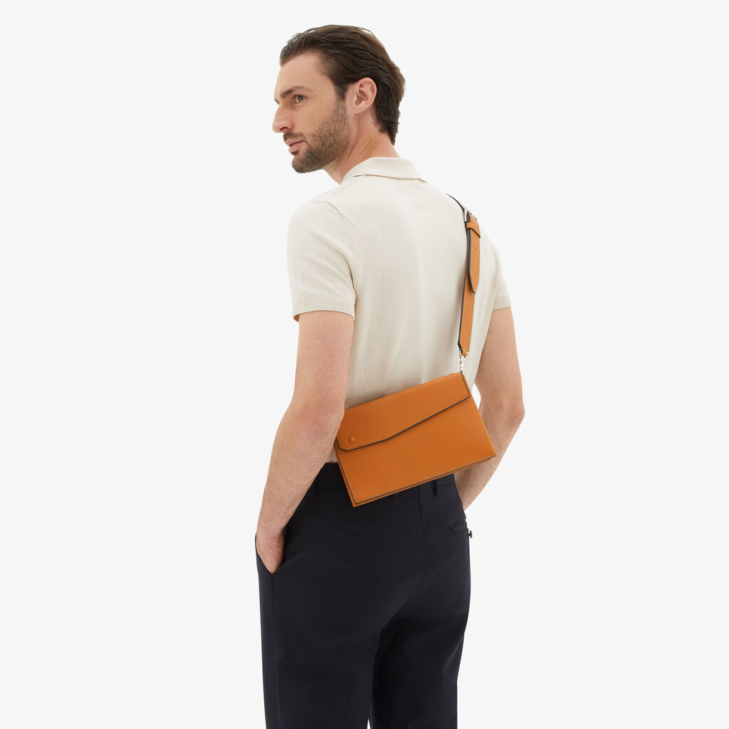 Valextra Borsa marsupio da Uomo in Pelle Marrone | Valextra Pocket Sconto
