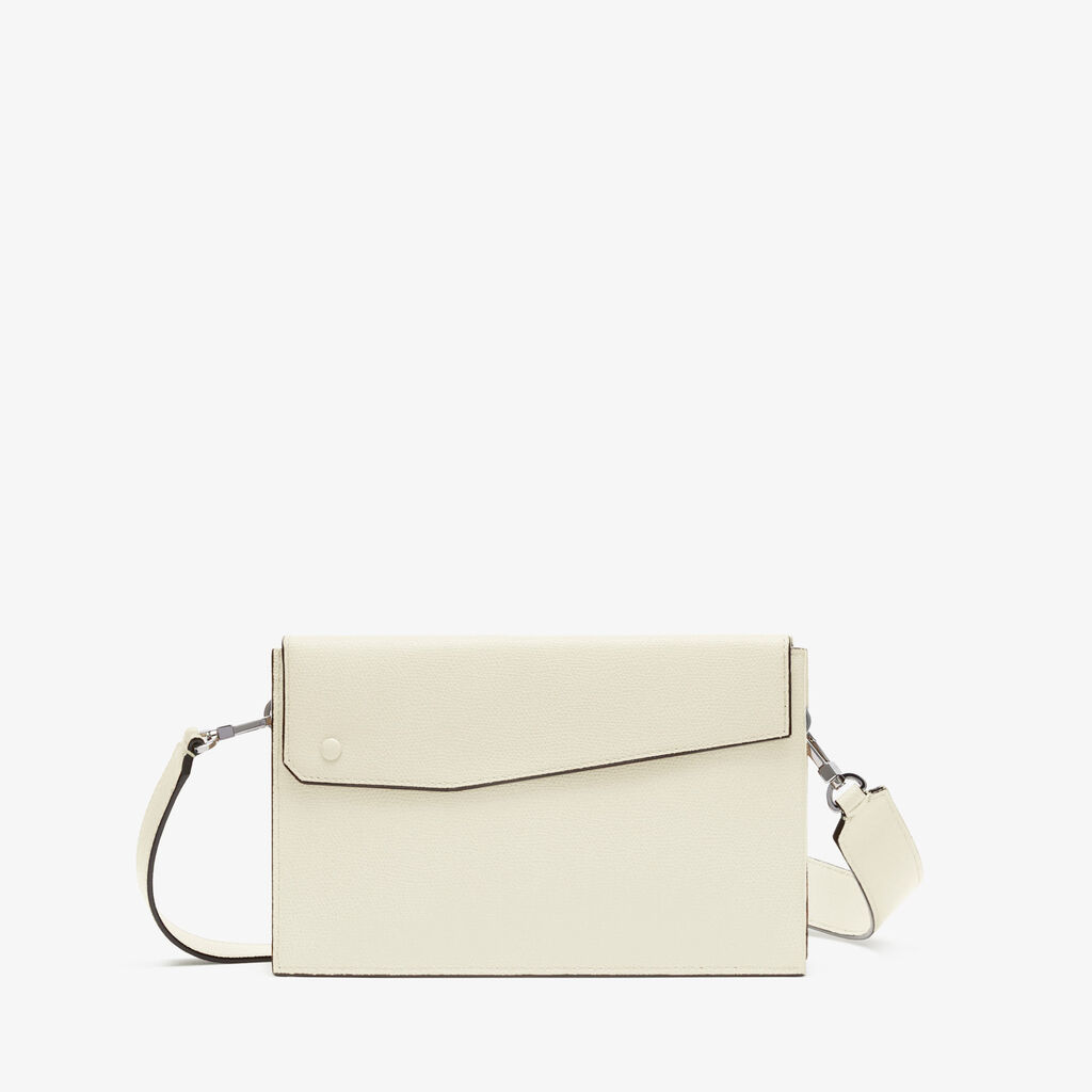 Valextra Borsa a tracolla da Uomo in Pelle Bianca | Valextra Pocket