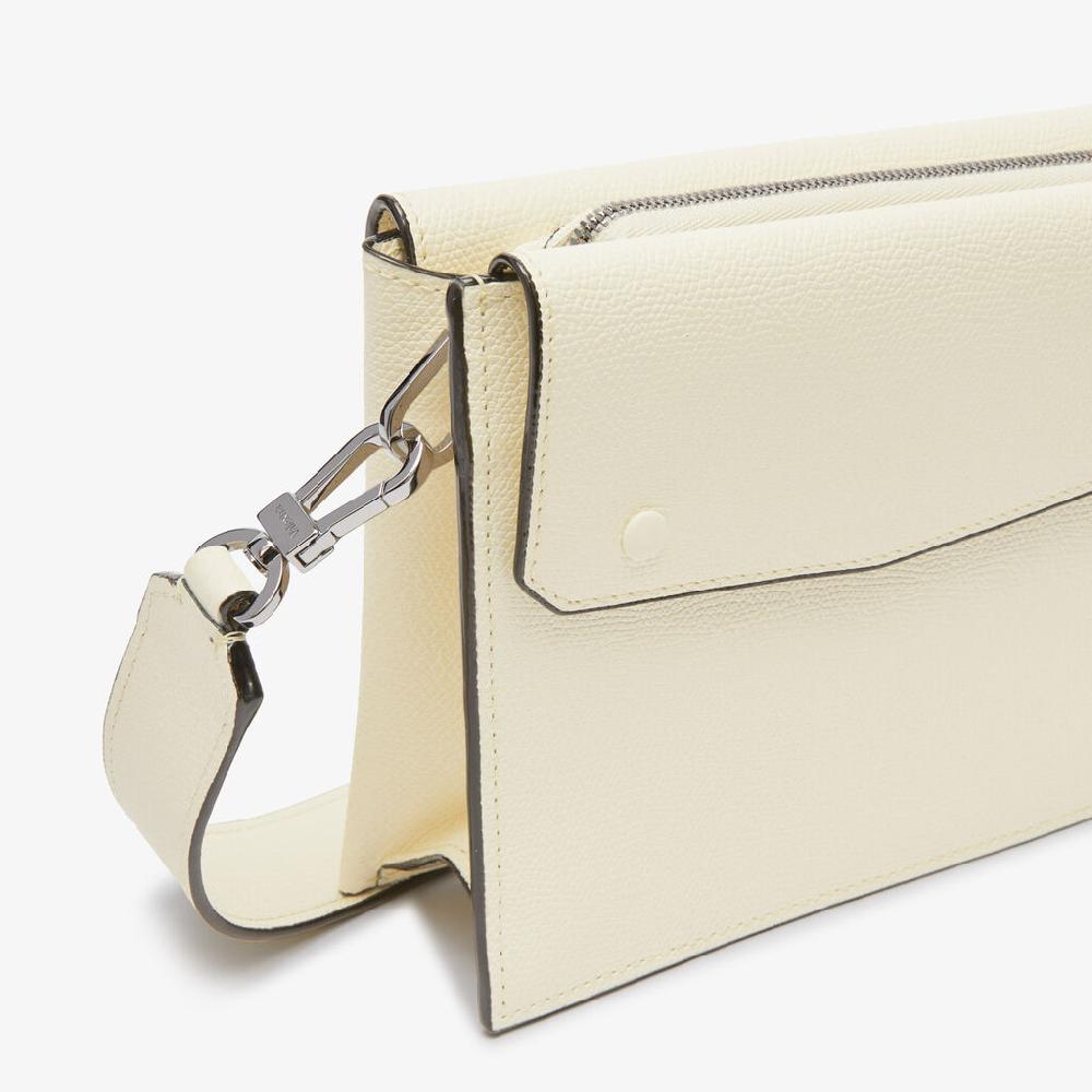 Valextra Borsa a tracolla da Uomo in Pelle Bianca | Valextra Pocket Economico