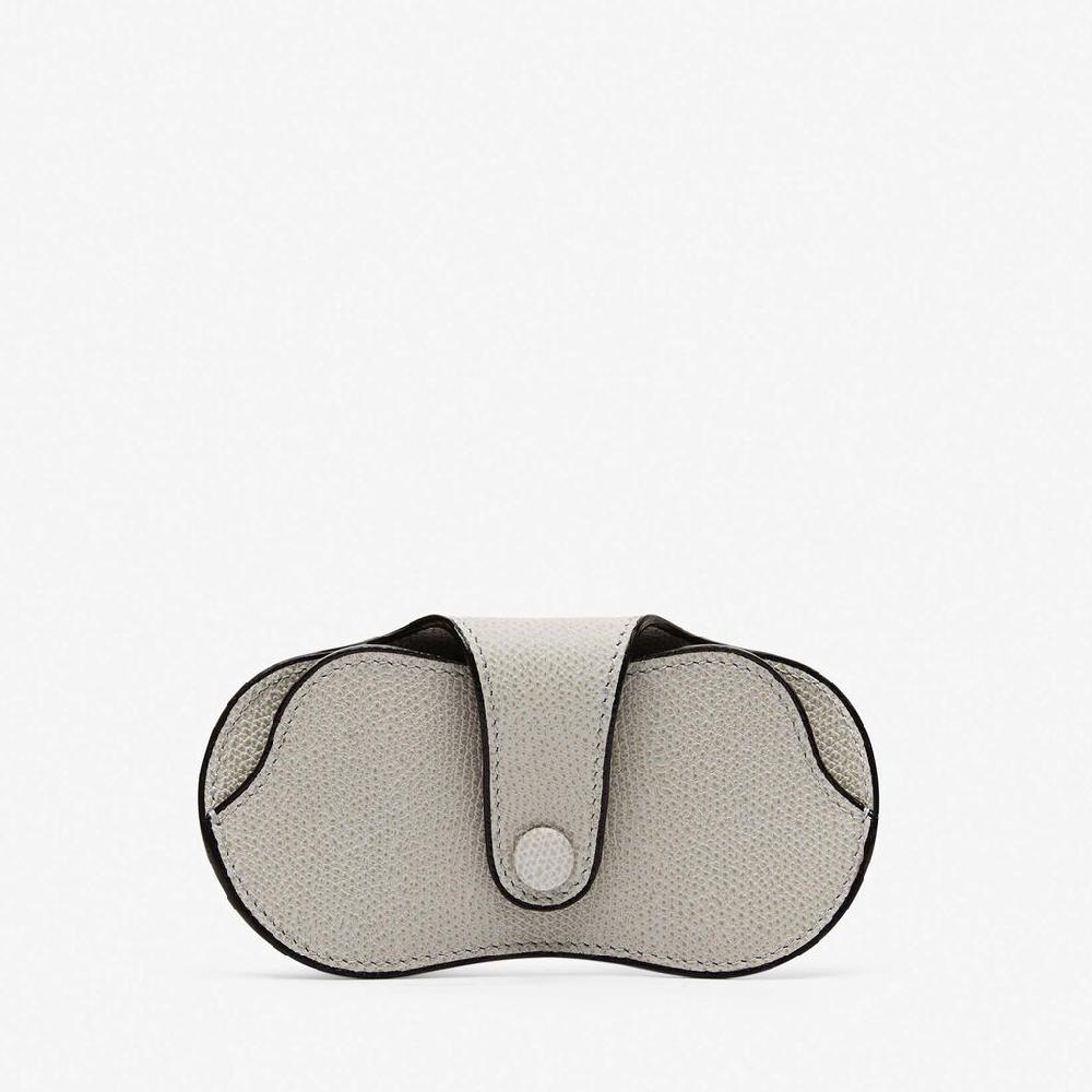 Valextra Custodia occhiali morbida in Pelle Grigio chiaro | Valextra Outlet