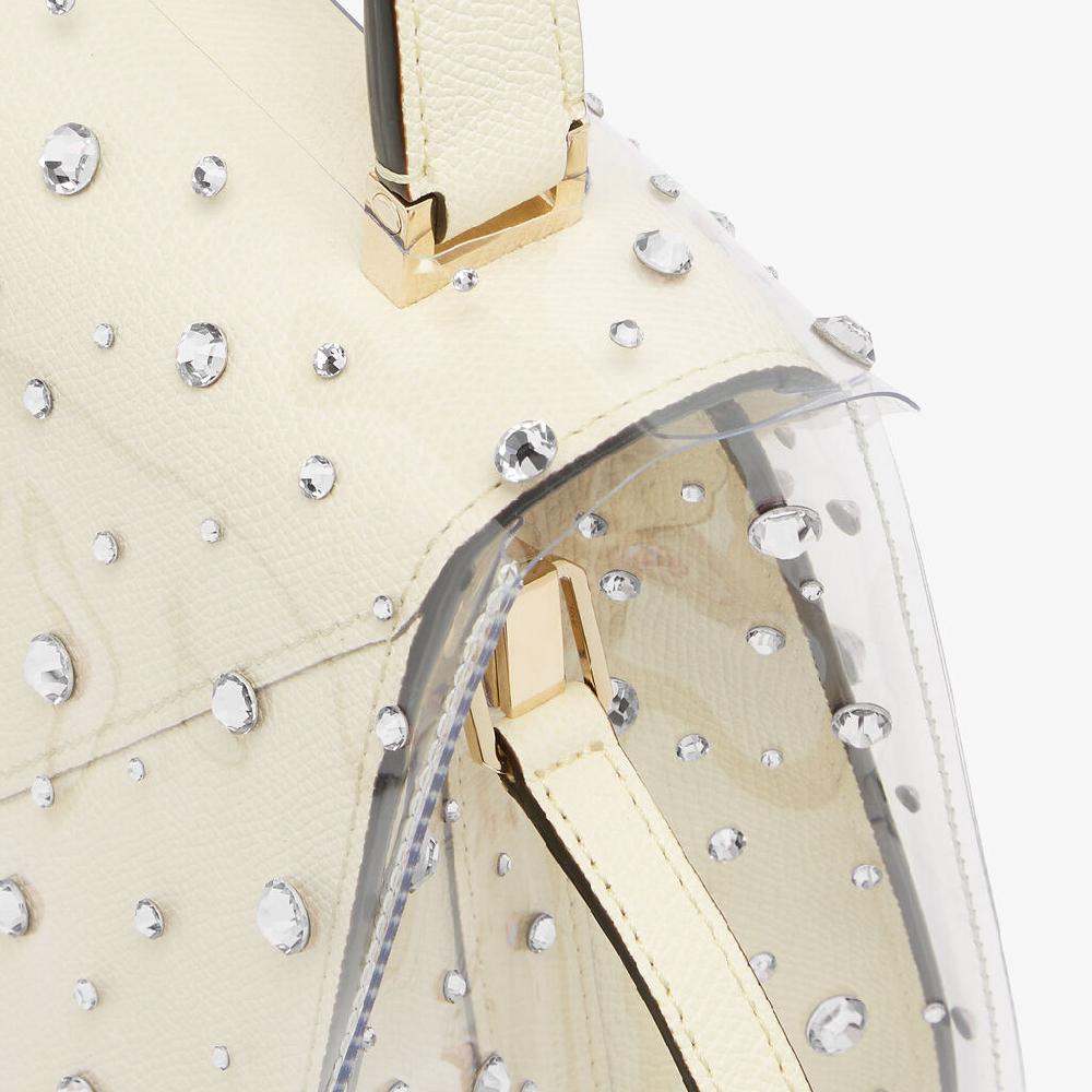 Valextra Impermeabile borsa Donna Trasparente e Argento | Valextra Iside Vendita Calda