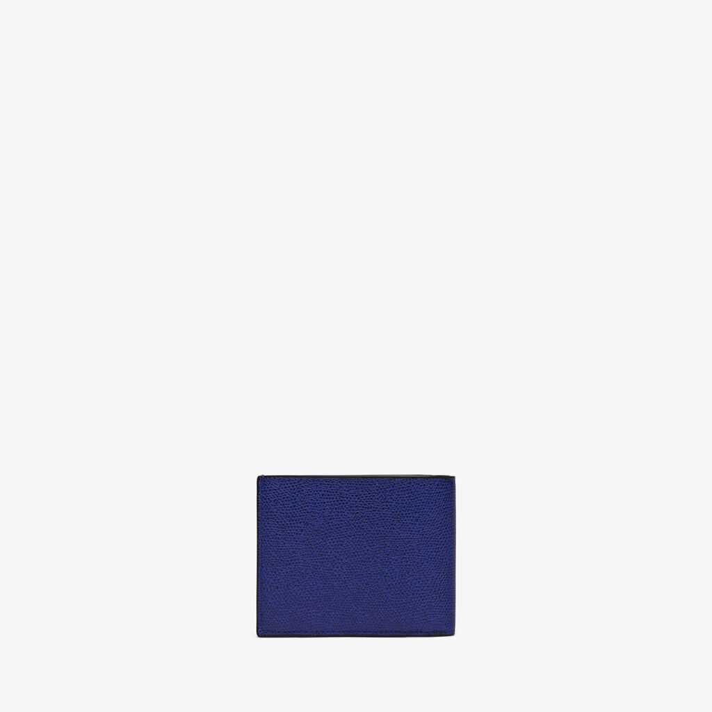Valextra Portafoglio Bifold in Pelle Blu con portamonete | Valextra Vendite Flash