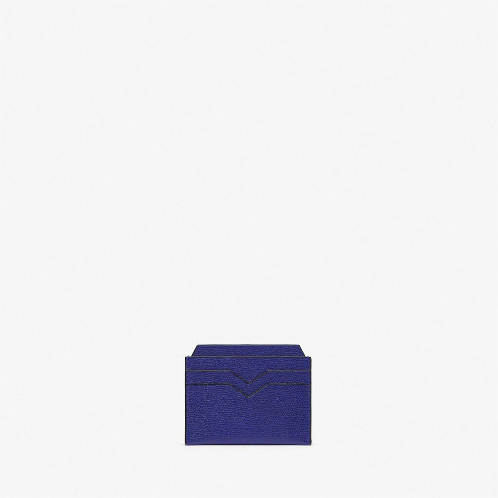 Valextra Portatessere e carte di credito in Pelle Blu | Valextra Nuova