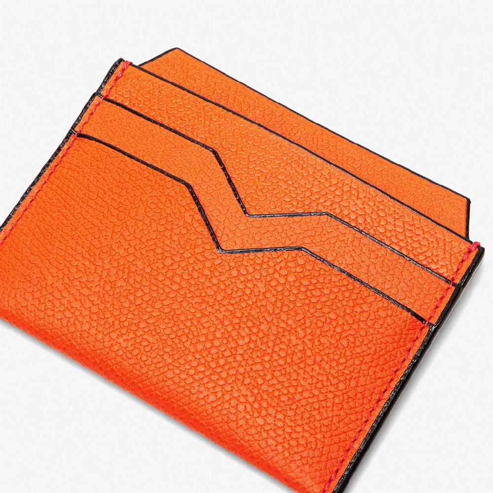 Valextra Portatessere compatto in Pelle Arancione | Valextra Moda