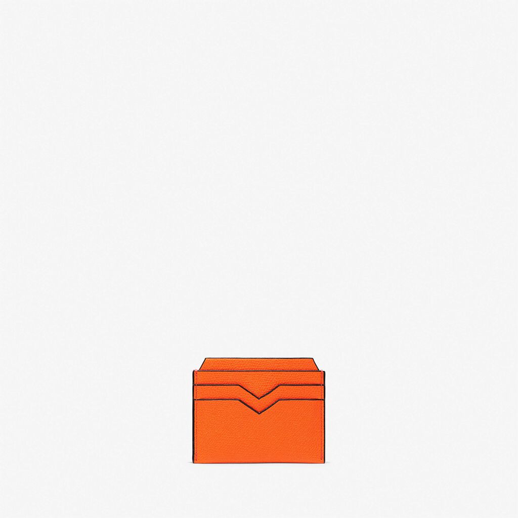 Valextra Portatessere compatto in Pelle Arancione | Valextra Moda