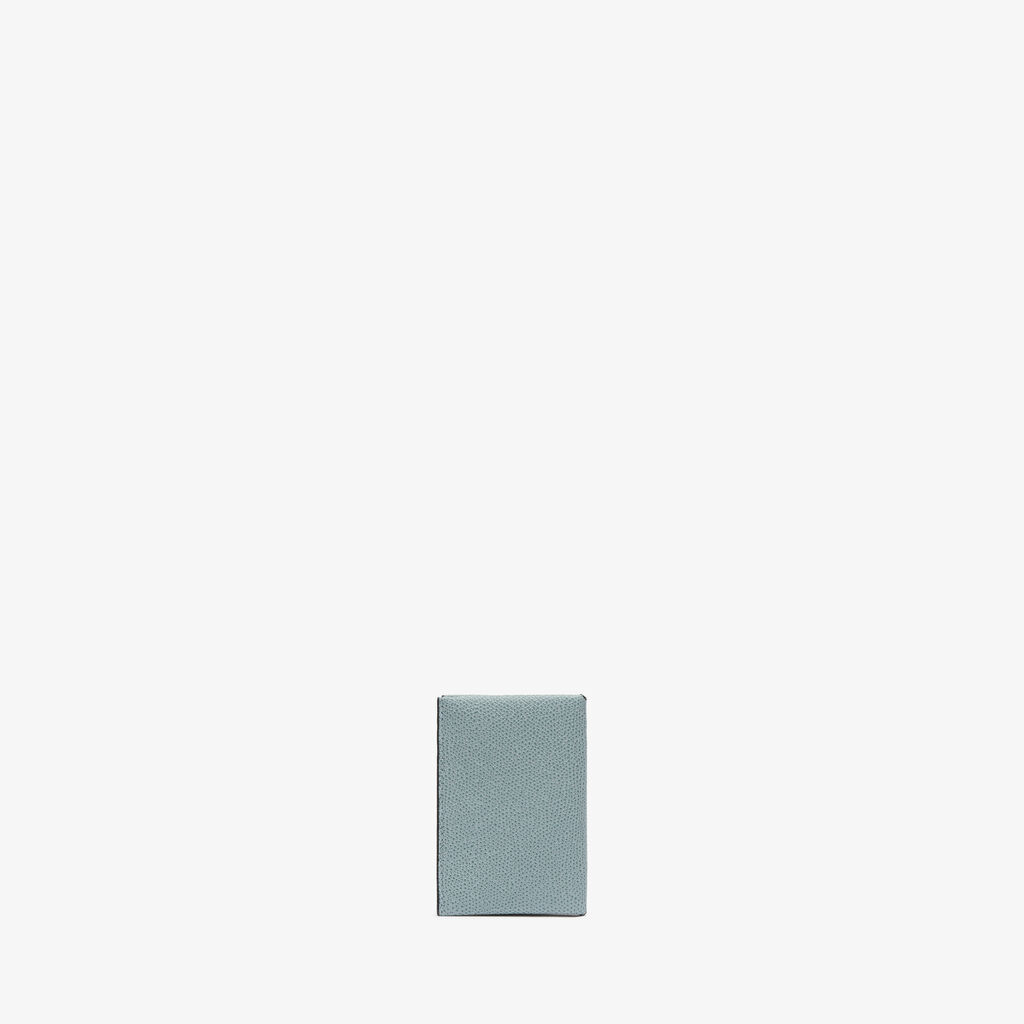 Valextra Porta carte piccolo di Lusso in Pelle Blu e Nera | Valextra Vendita