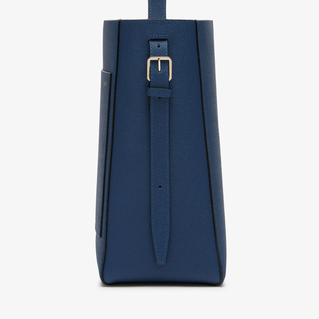 Valextra Borsa a secchiello da Donna in Pelle Blu Zaffiro | Valextra Soft Soddisfazione Garantita
