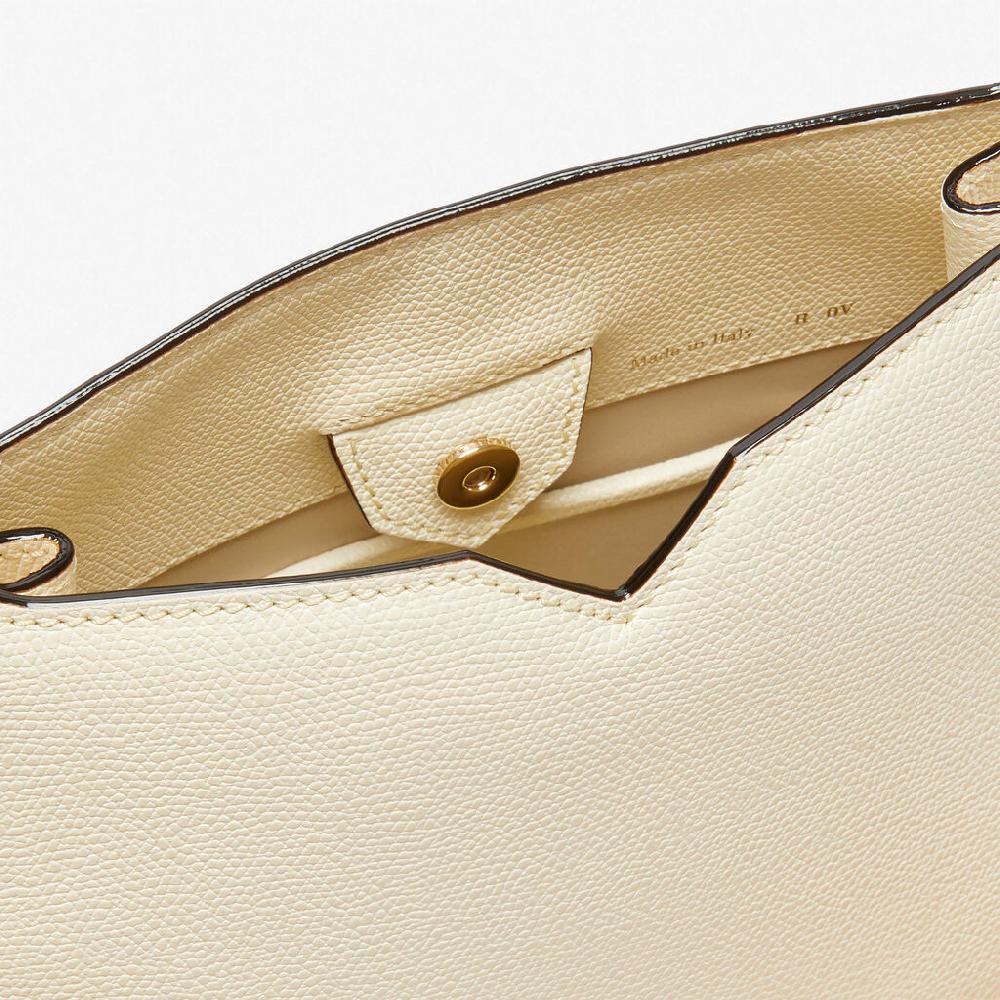 Valextra Borsa a spalla Mini in Pelle Bianca | Valextra Hobo Negozi Online