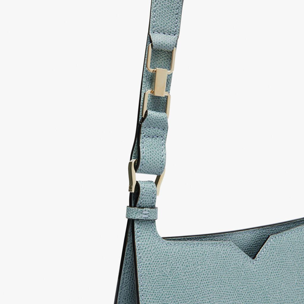Valextra Borsa a spalla Mini in Pelle Blu | Valextra Hobo Acquista Ora