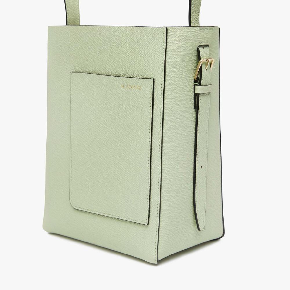Valextra Borsa a secchiello da Donna Mini in Pelle Verde | Valextra Soft Offerta