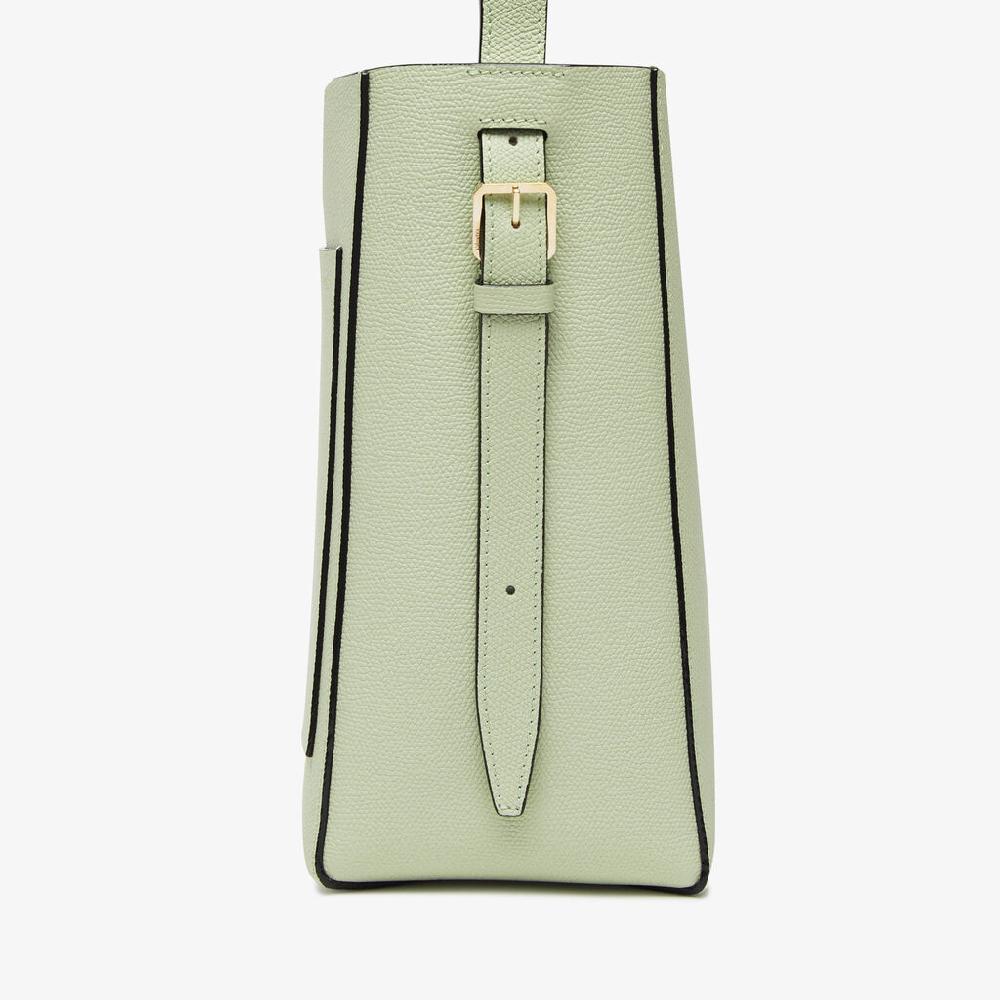 Valextra Borsa a secchiello da Donna Mini in Pelle Verde | Valextra Soft Offerta
