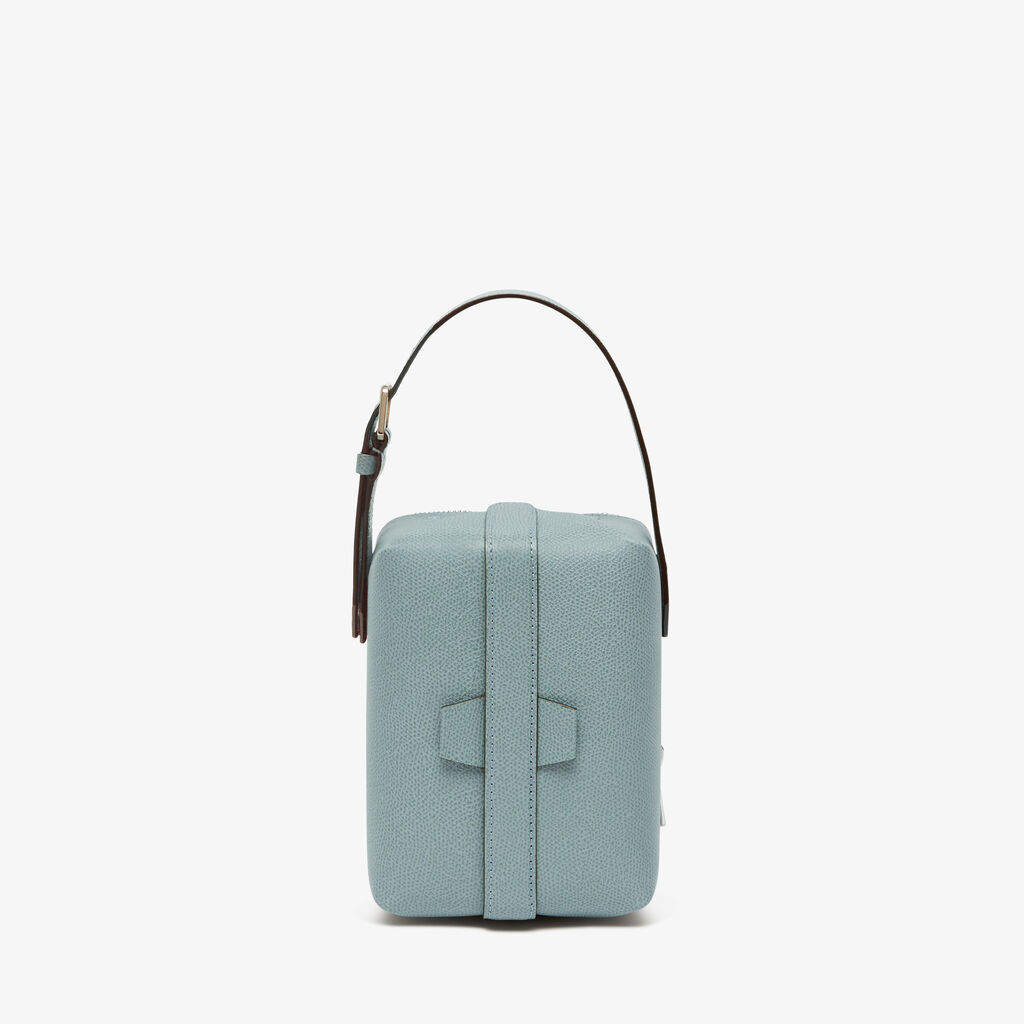 Valextra Valextra Tric Trac: Borsa a mano Mini in Pelle Blu Online