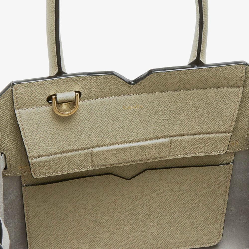Valextra Borsa a due manici Donna Mini in Pelle Verde tundra | Valextra In Vendita