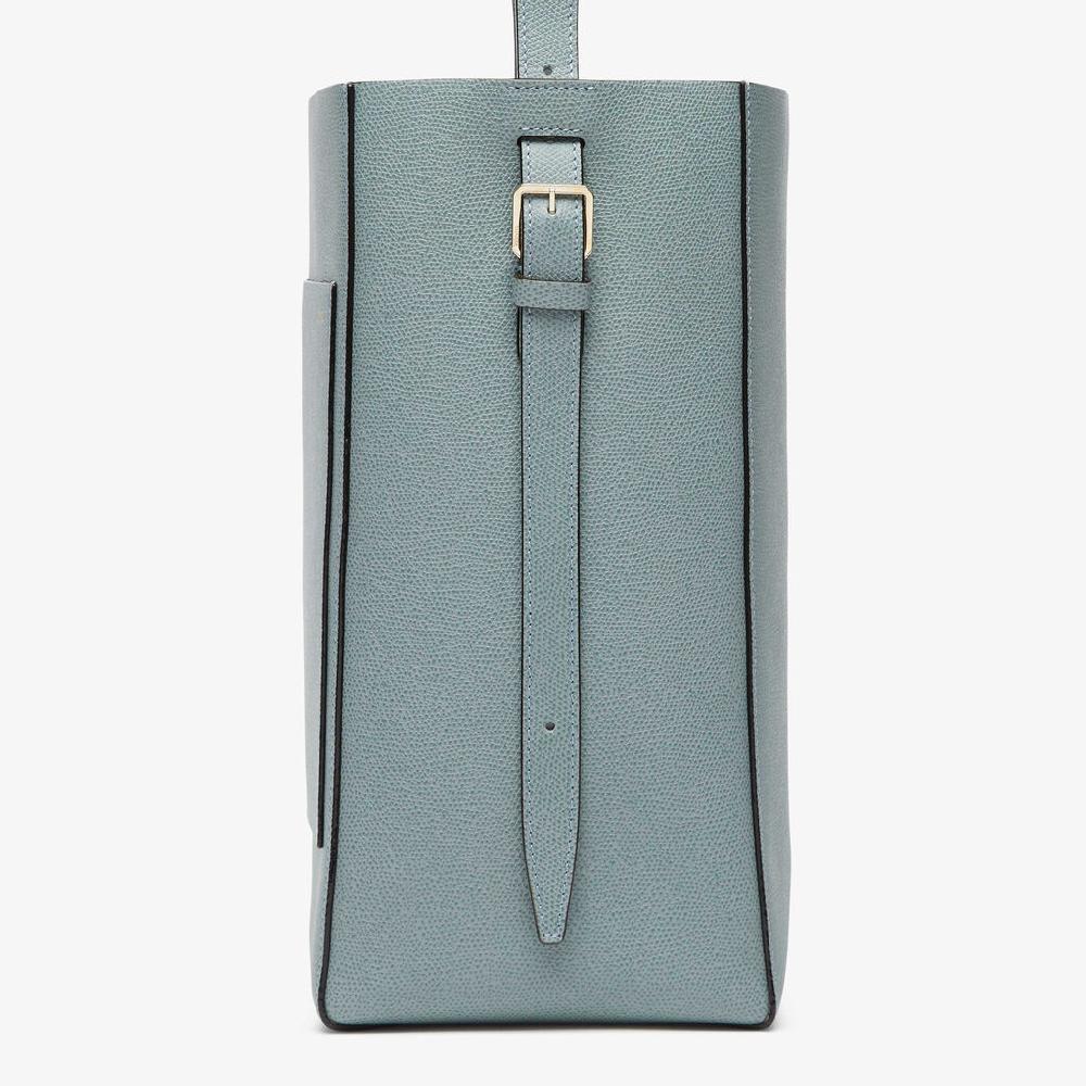 Valextra Borsa a secchiello da Donna in Pelle Azzurra | Valextra Soft Offerte