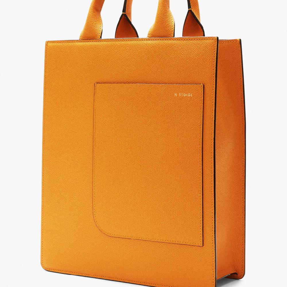 Valextra Borsetta Tote Mini versatile in Pelle Gialla | Valextra Boxy I Più Venduti