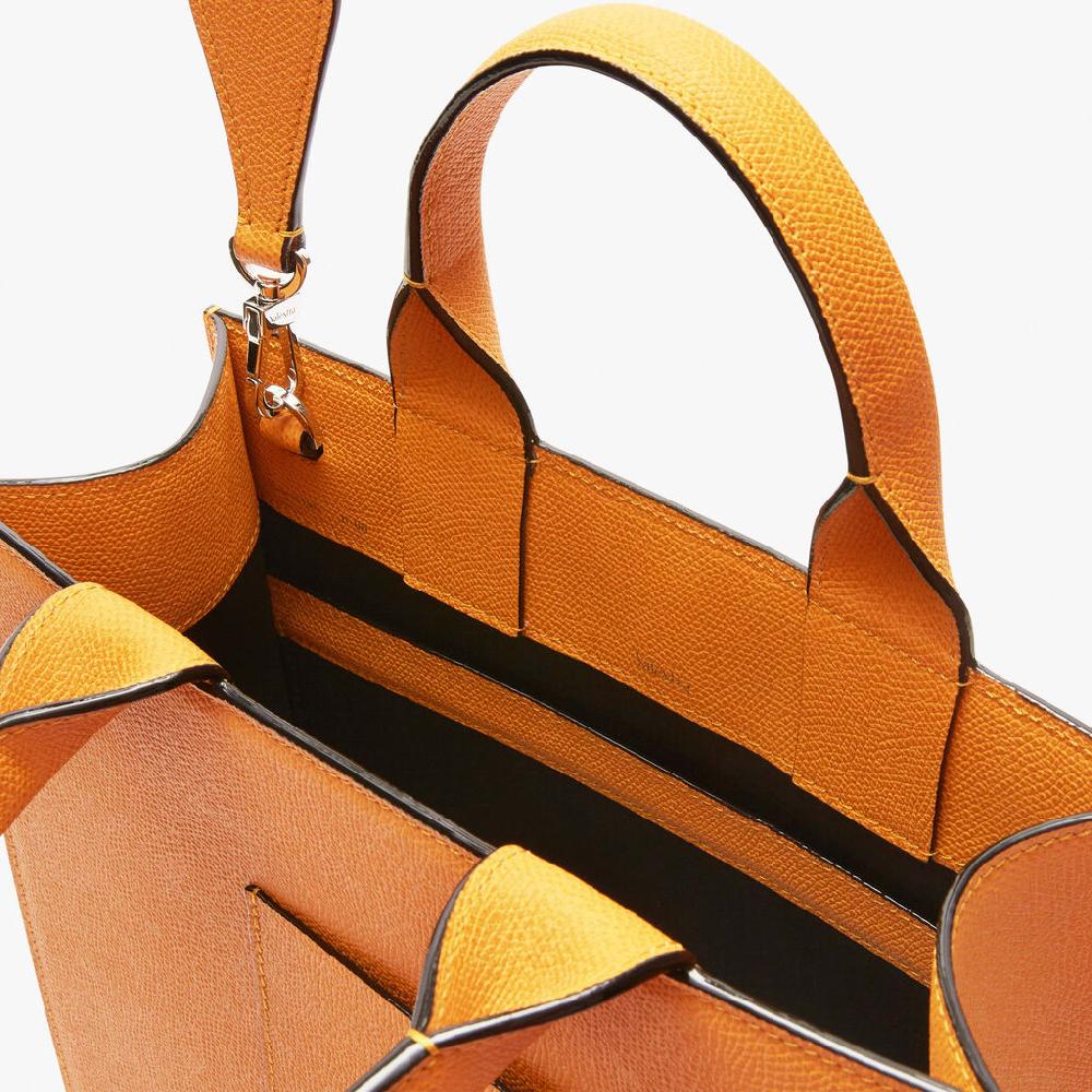 Valextra Borsetta Tote Mini versatile in Pelle Gialla | Valextra Boxy I Più Venduti