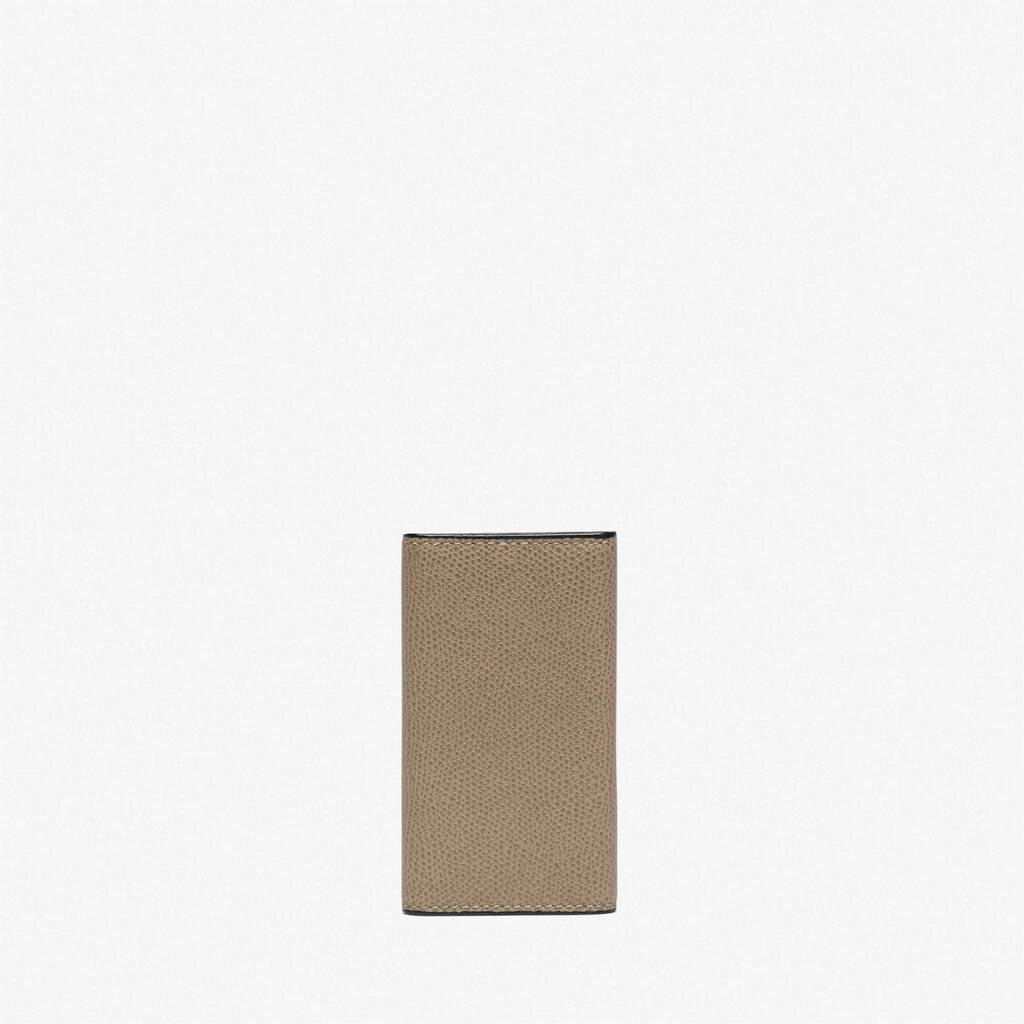 Valextra Portachiavi in Pelle Marrone Tortora | Valextra In Saldo