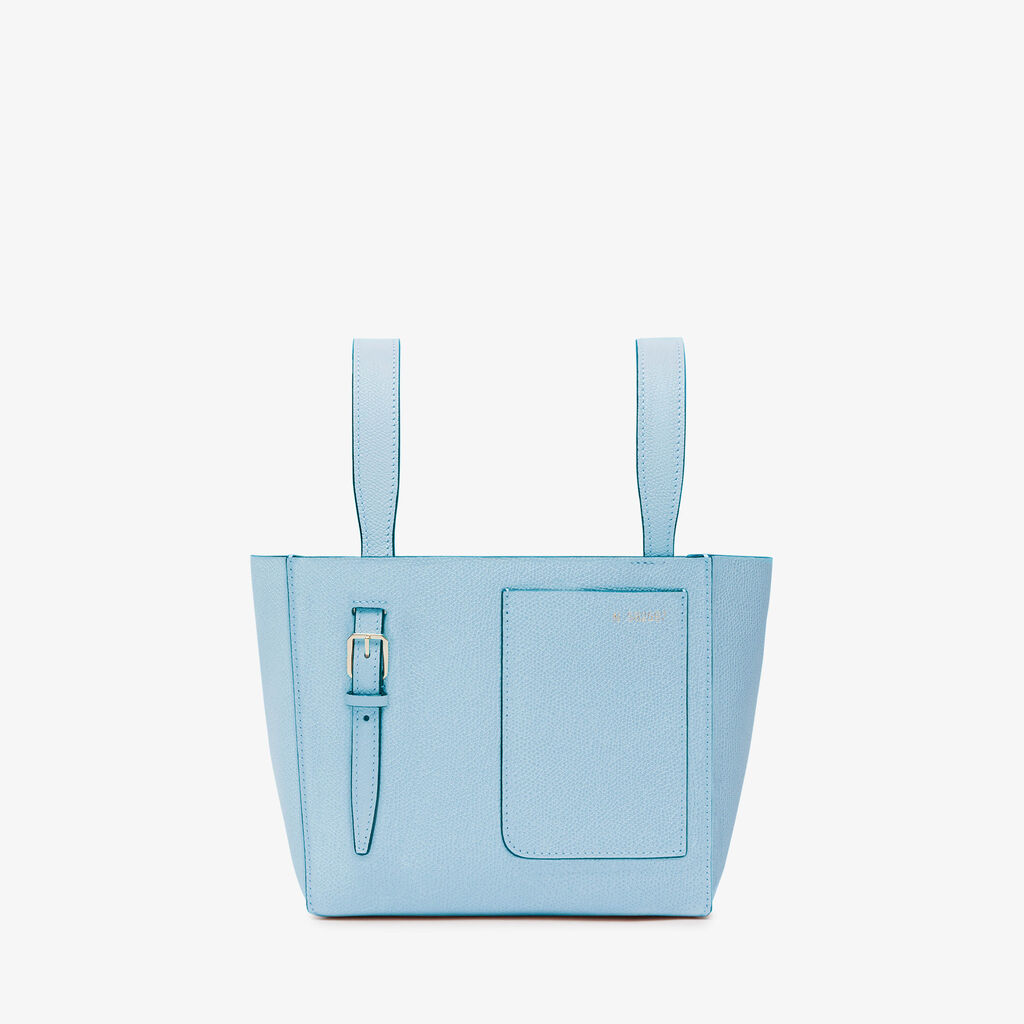 Valextra Borsa a secchiello da Donna in Pelle rigida Blu | Valextra Soft